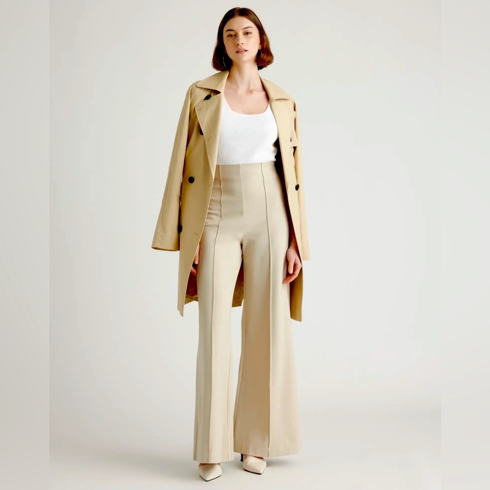 Quince Ultra-Stretch Ponte Super Wide Leg Pants